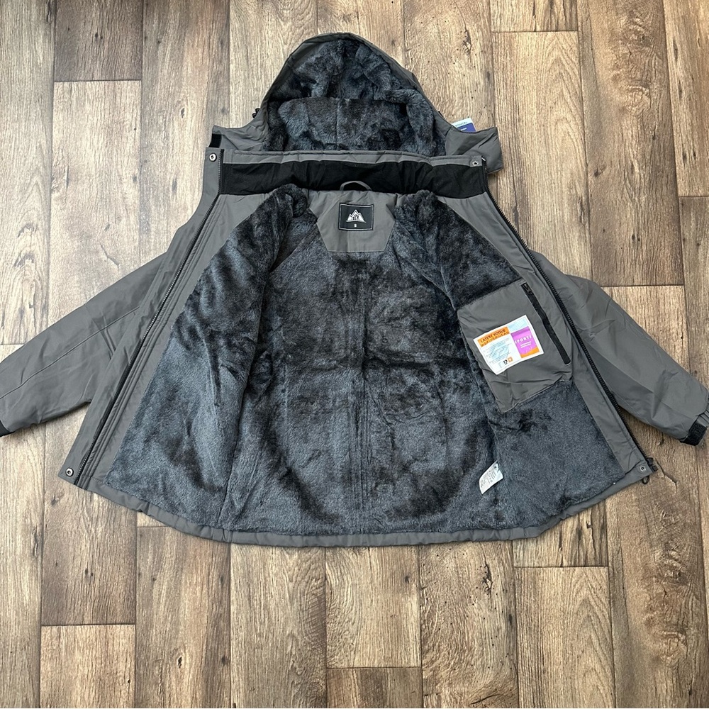 Moerdeng Women's Sz S Ski Jacket Warm Winter Coat Hooded Snowboarding Waterproof